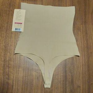 High Waist Thong Shapewear Size Medium Beige Nude NWT